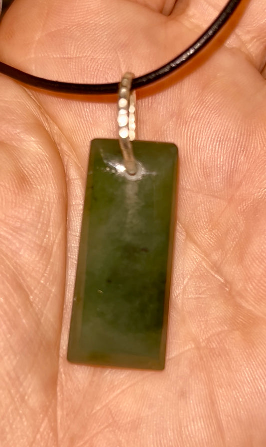 Nephrite Jade Rectangle Pendant
