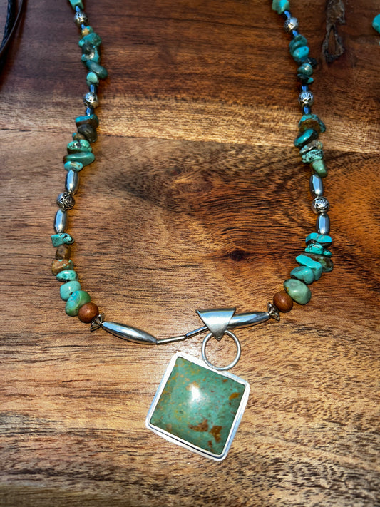 Turquoise Square Pendant