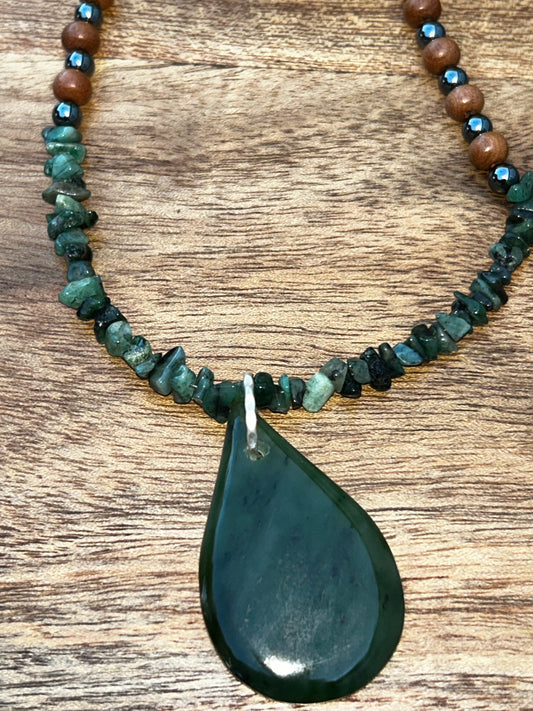 Canadian Nephrite Jade Statement Pendant