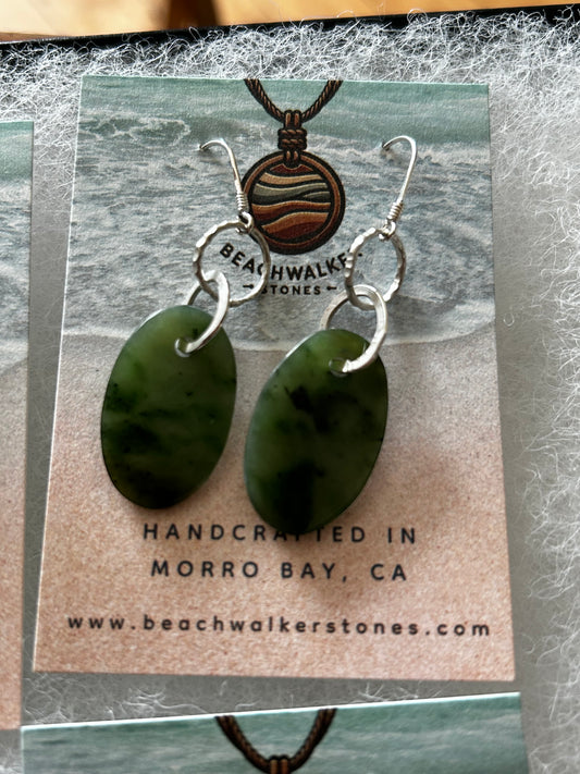 Jade oval Earrings