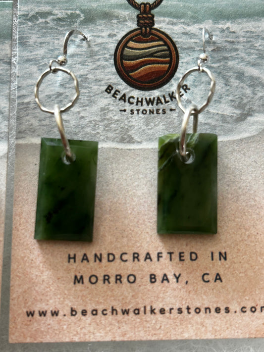 Jade Rectangle Earrings