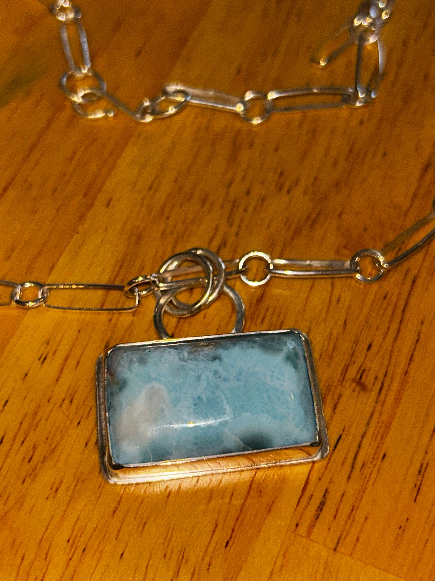 Larimar Rectangle Pendant