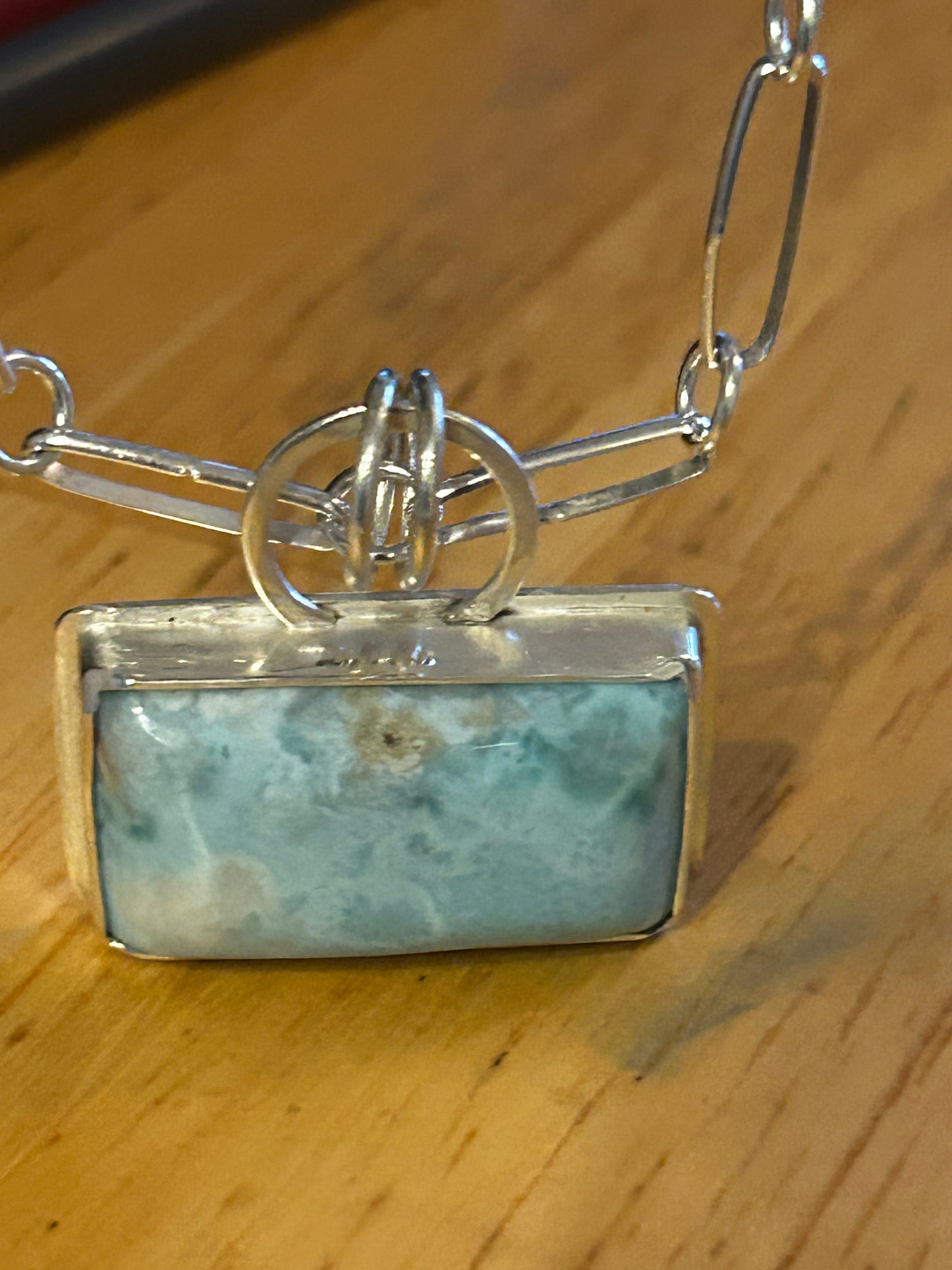 Larimar Rectangle Pendant