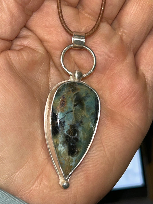 Plasma Agate Pendant