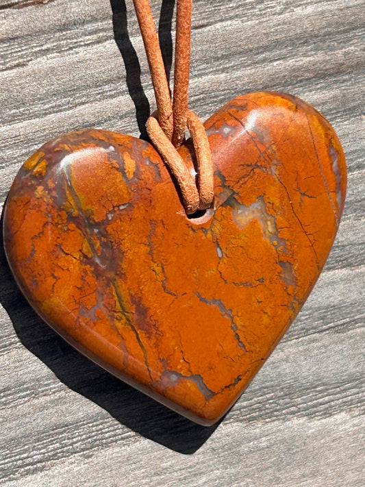 Stony Creek Jasper Agate Heart Pendant