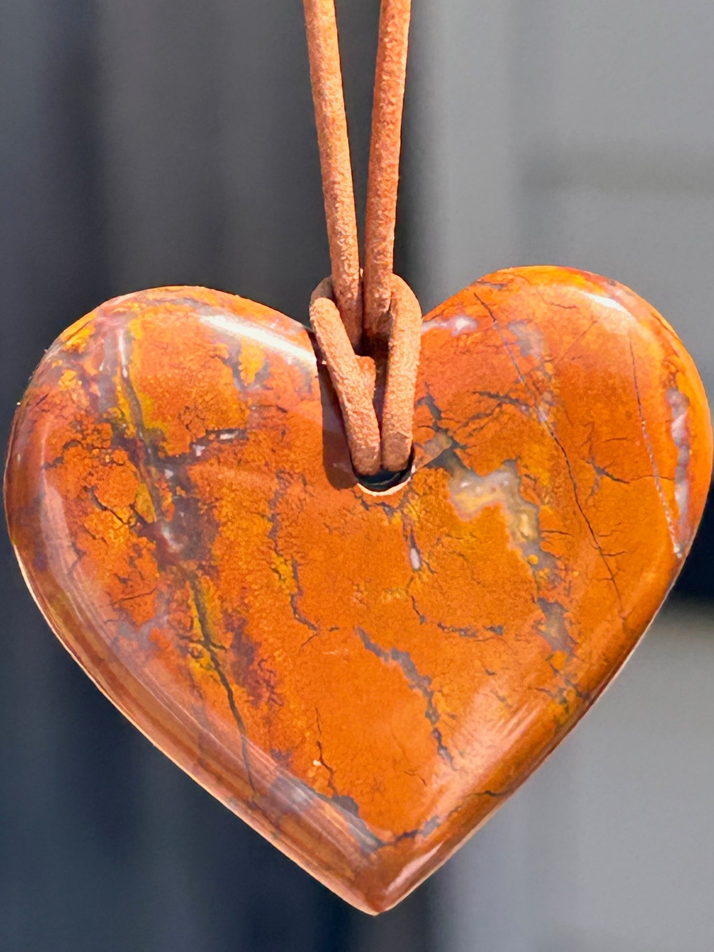 Stony Creek Jasper Agate Heart Pendant