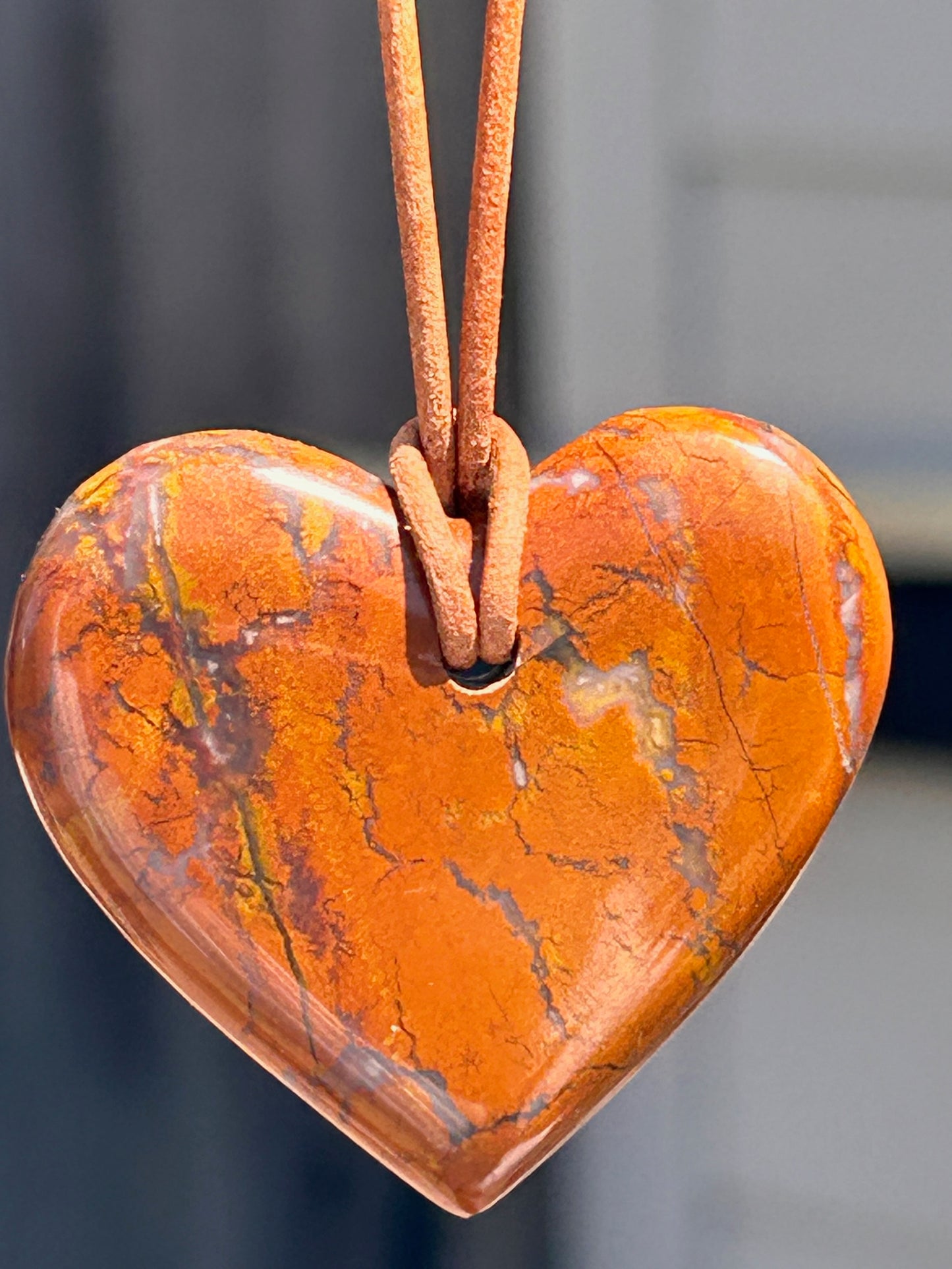 Stony Creek Jasper Agate Heart Pendant
