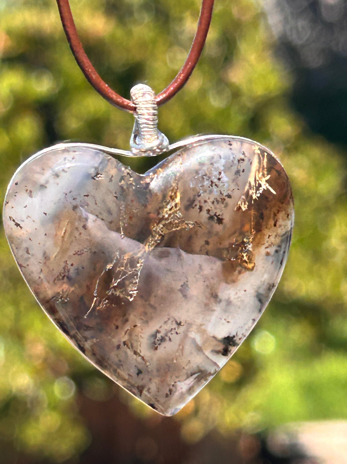 Montana Agate Heart Pendant