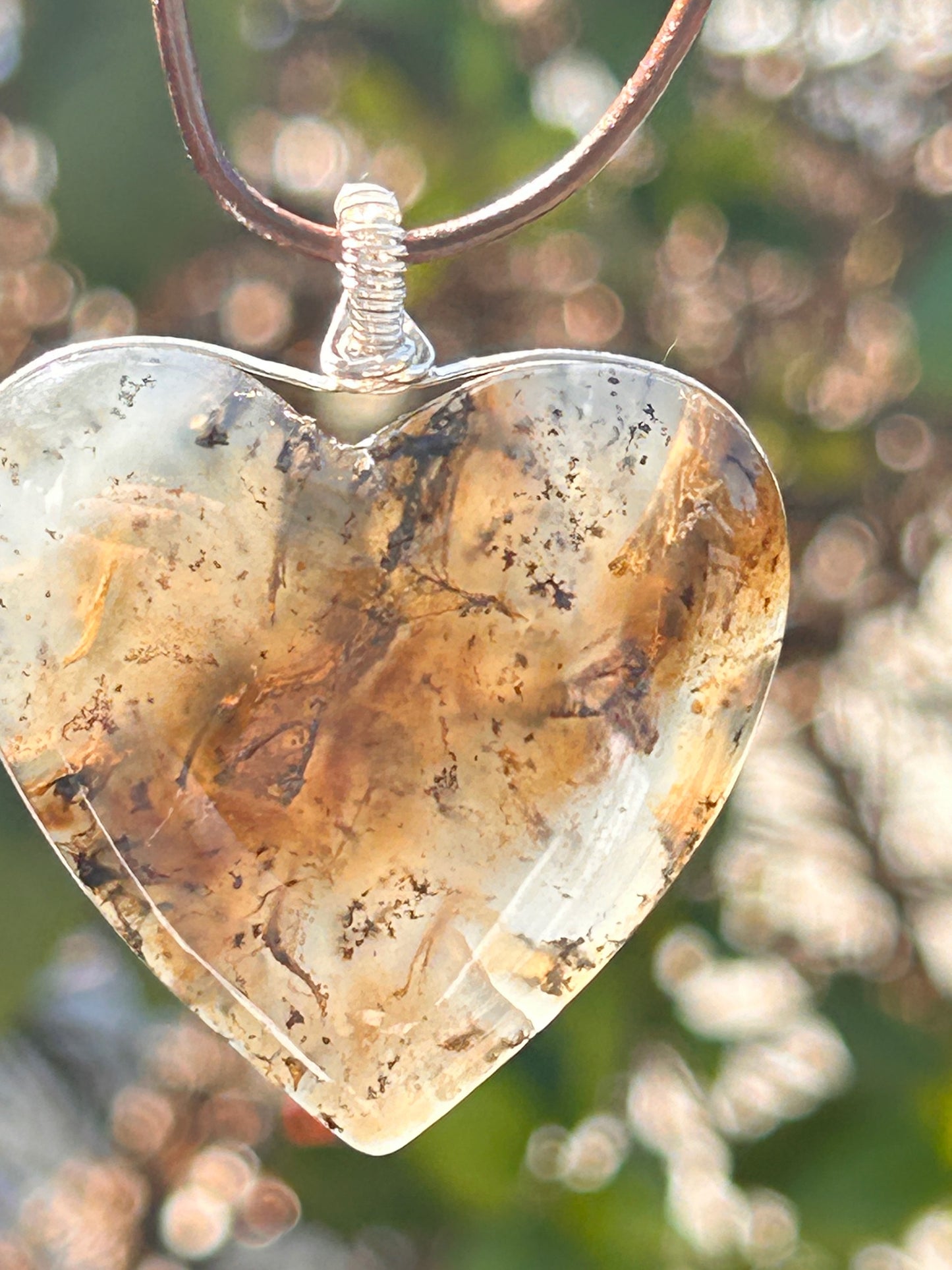 Montana Agate Heart Pendant