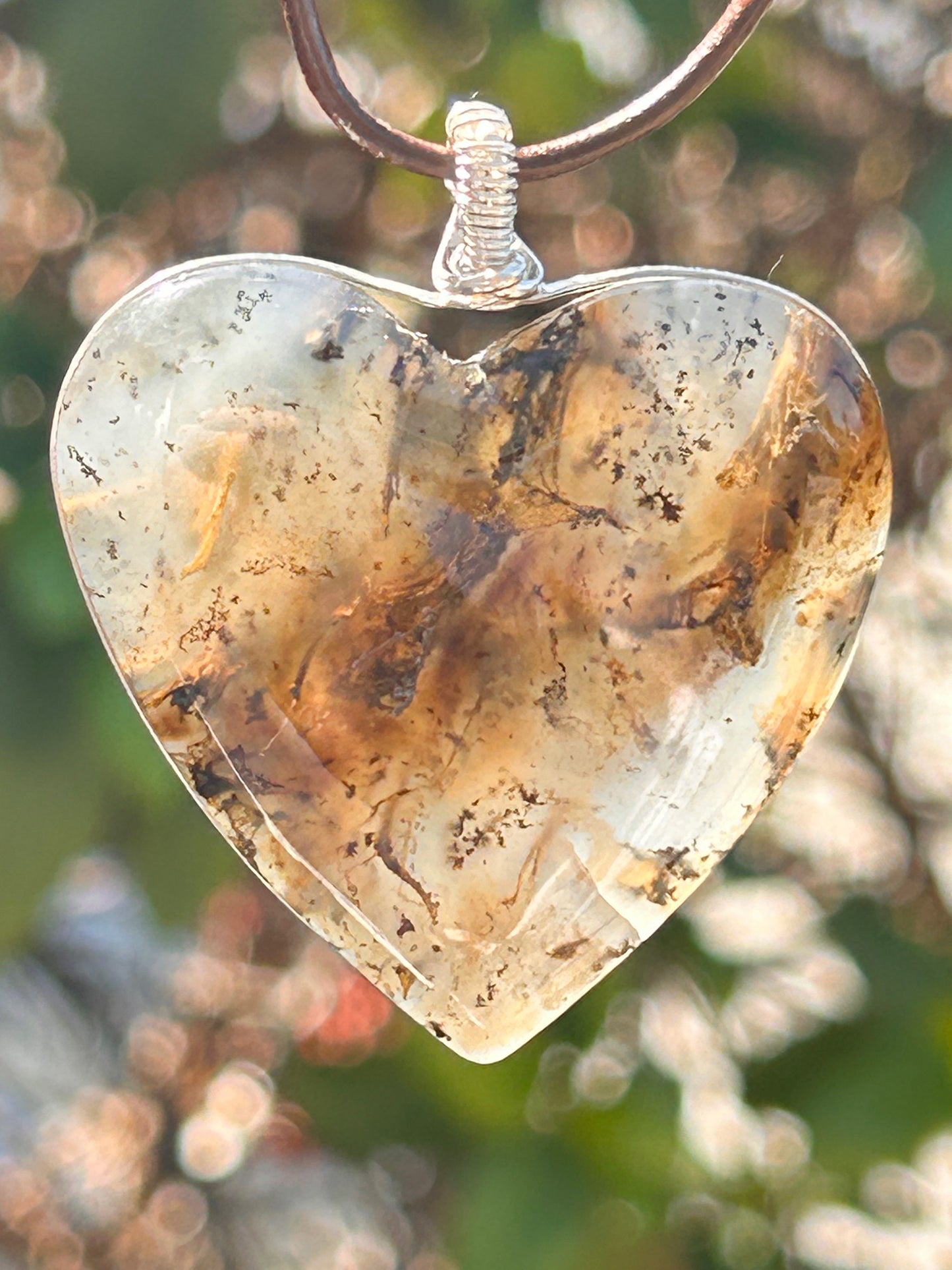 Montana Agate Heart Pendant