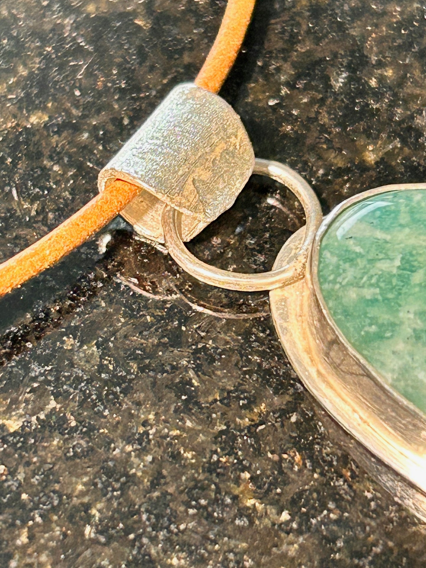 Amazonite Long Oval Pendant