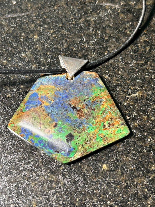 Chrysocola Pentagonal Pendant