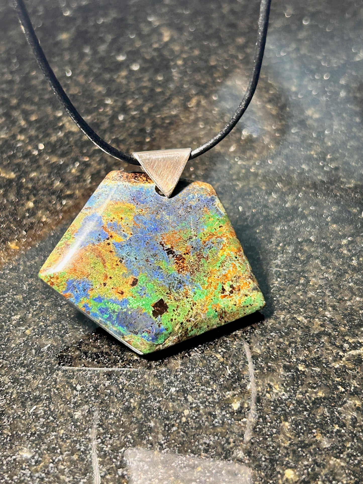 Chrysocola Pentagonal Pendant