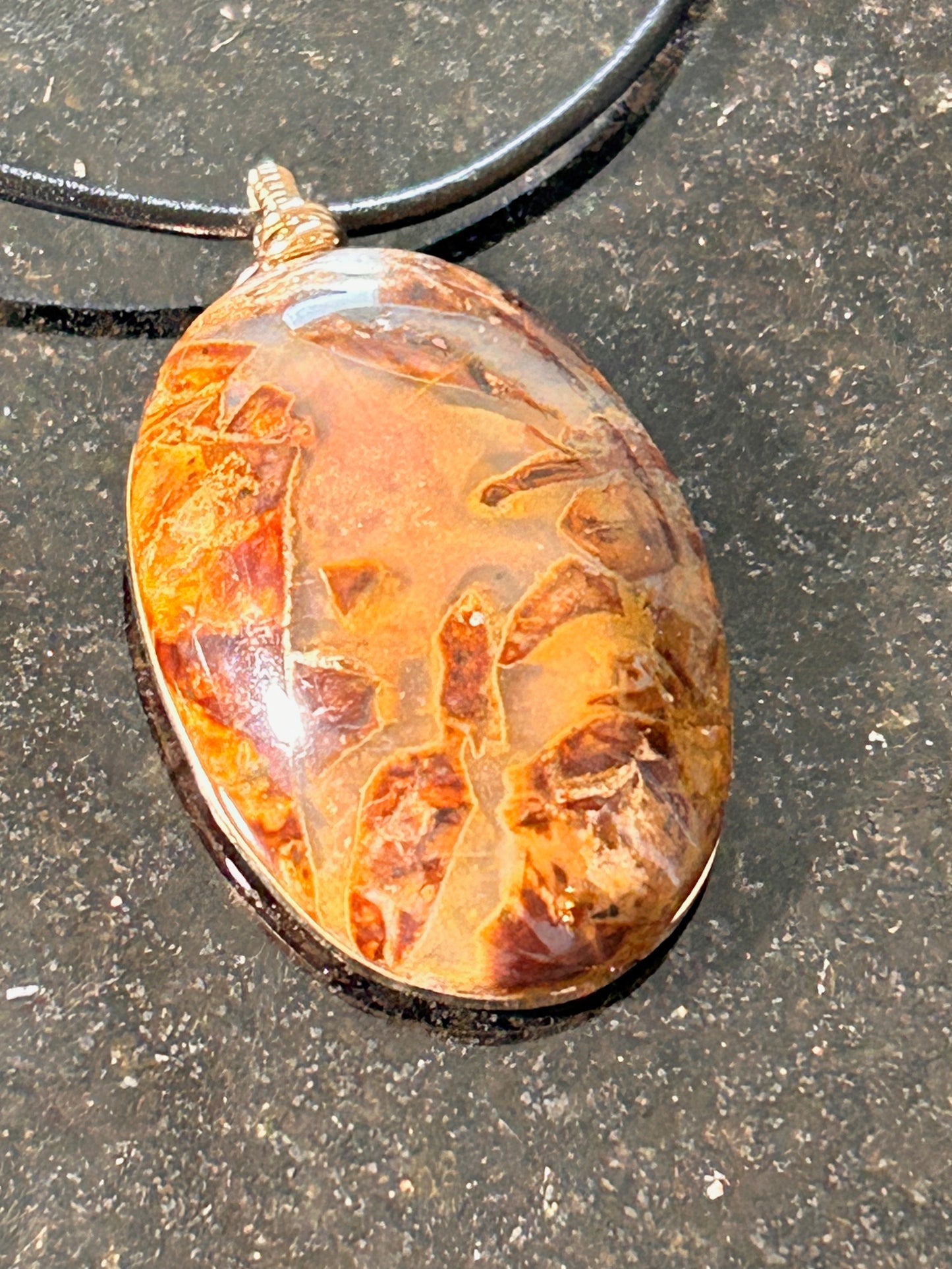 Morro Bay Agate Oval Pendant