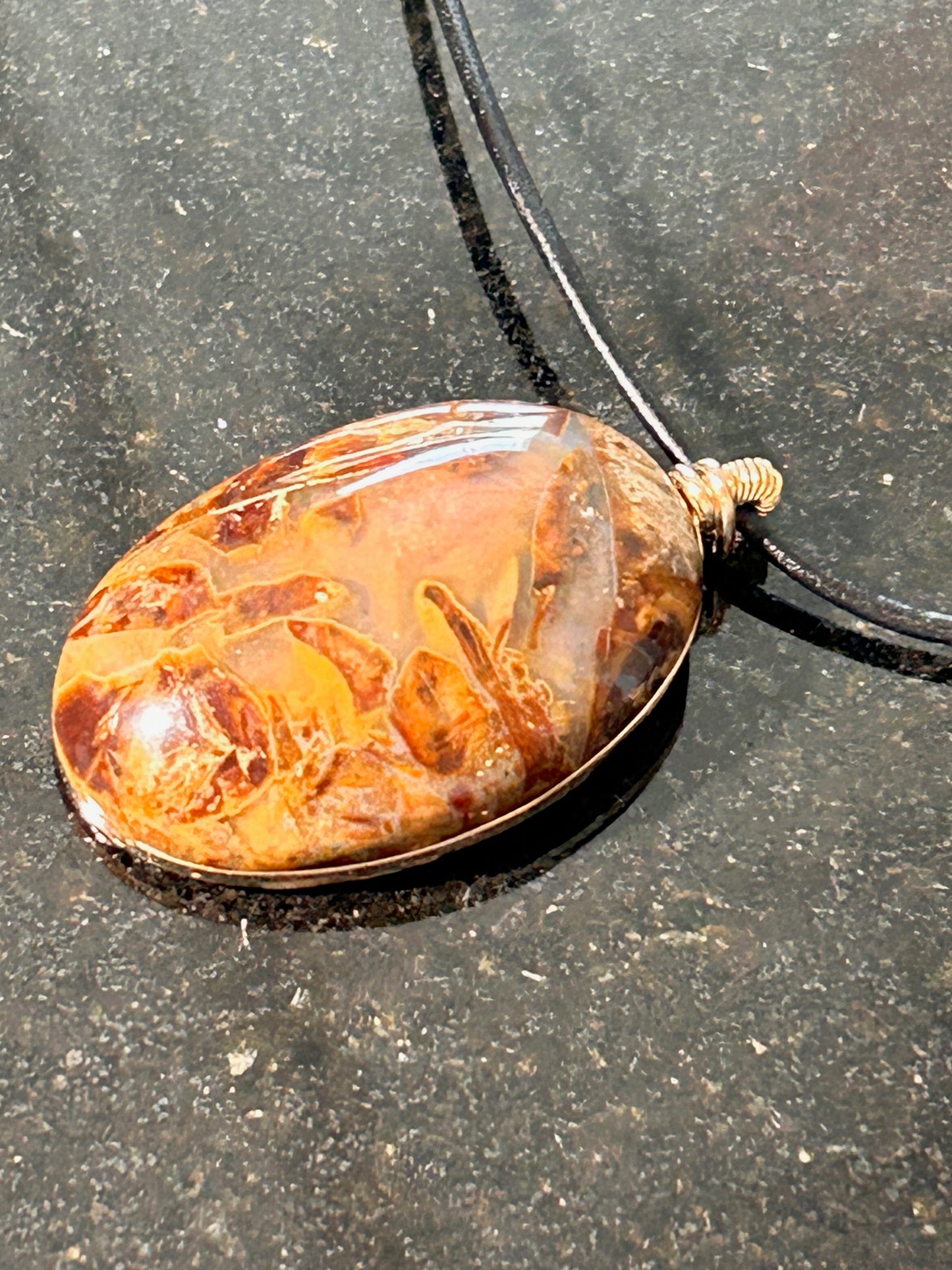 Morro Bay Agate Oval Pendant