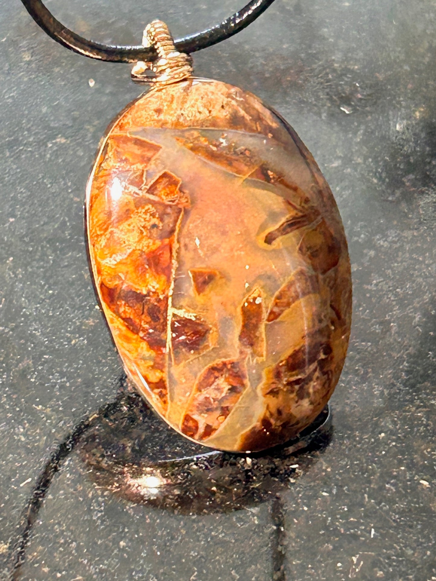 Morro Bay Agate Oval Pendant