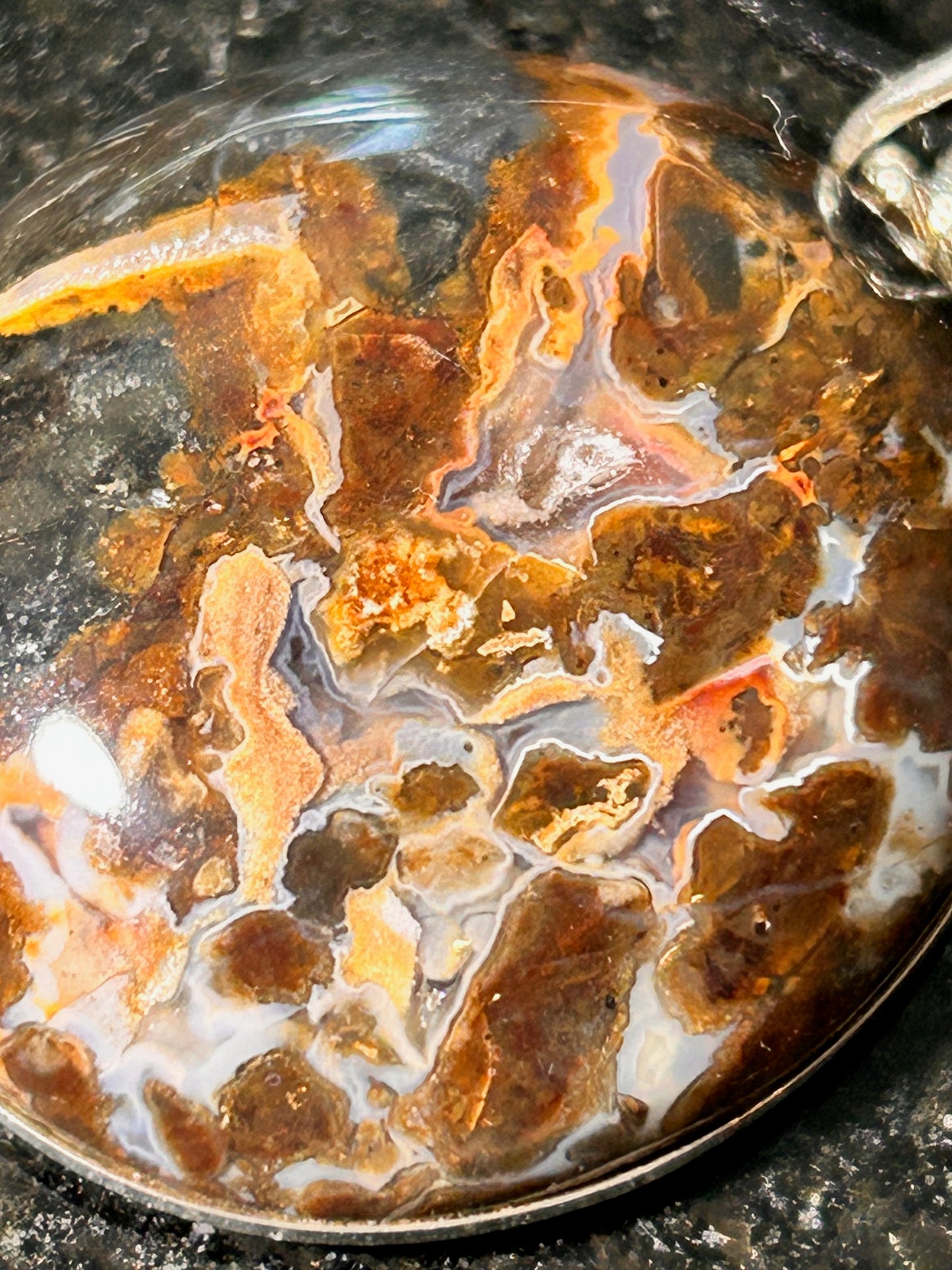 Morro Bay Agate Round Pendant