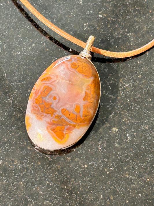 Morro Bay Agate Oval Pendant