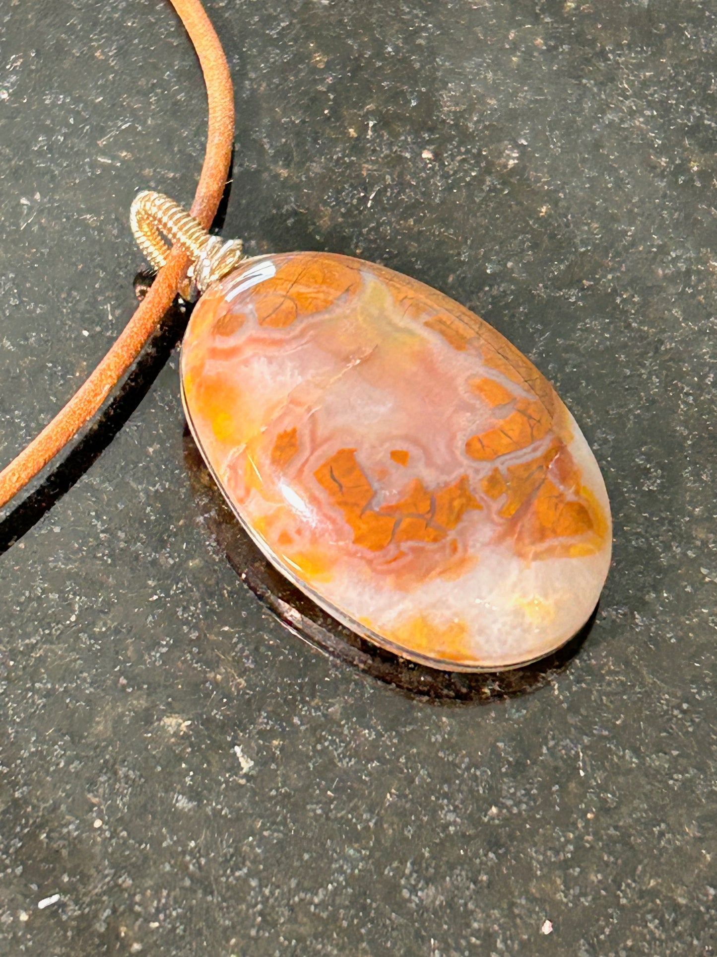 Morro Bay Agate Oval Pendant