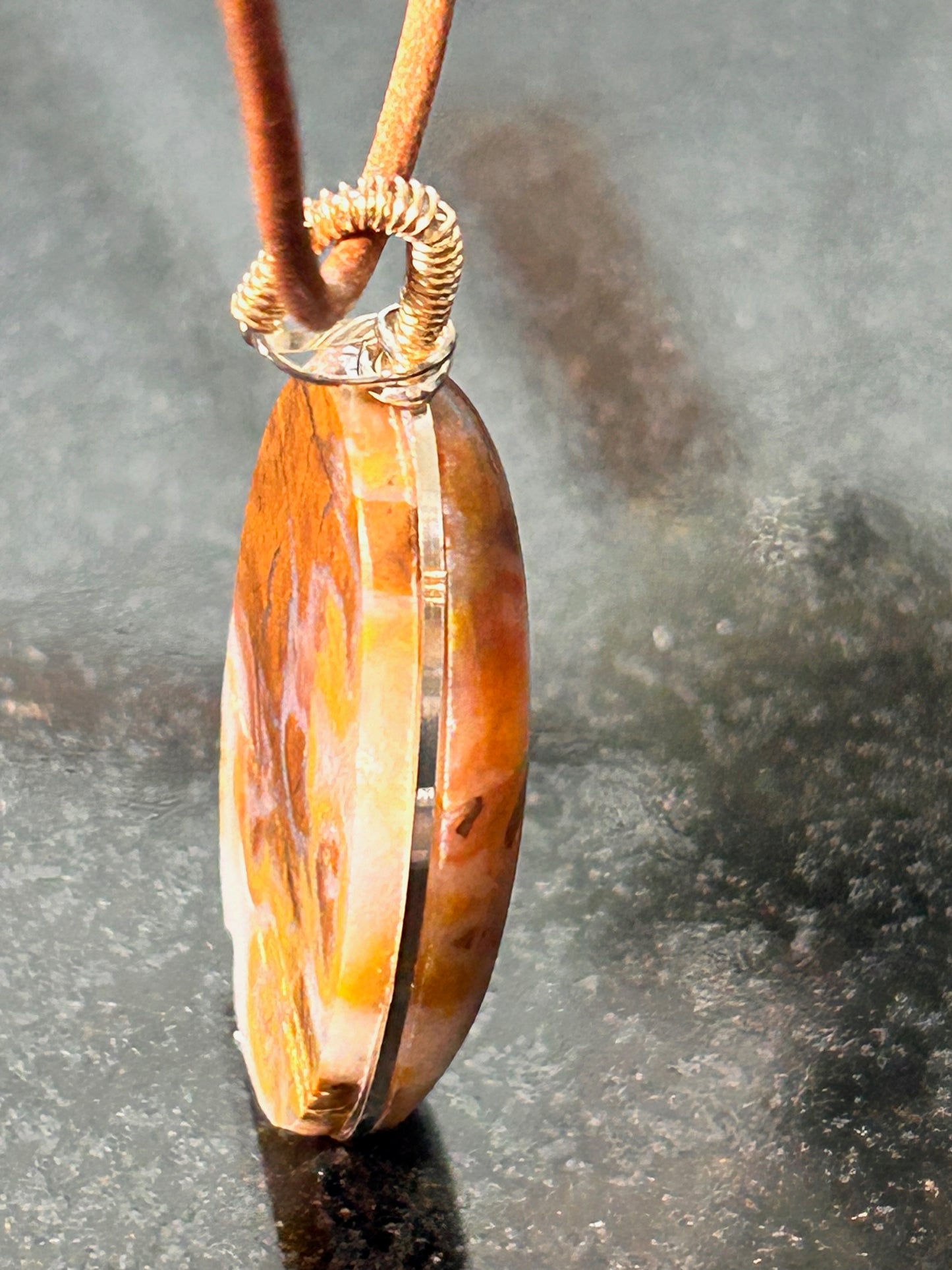 Morro Bay Agate Oval Pendant