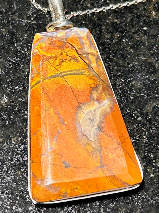 Stone Canyon Jasper Agate Ladder Pendant