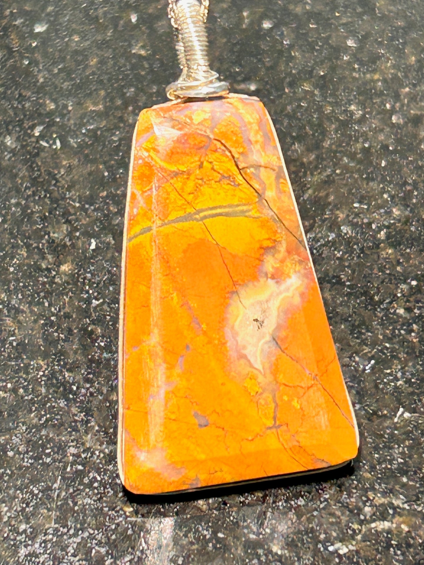 Stone Canyon Jasper Agate Ladder Pendant