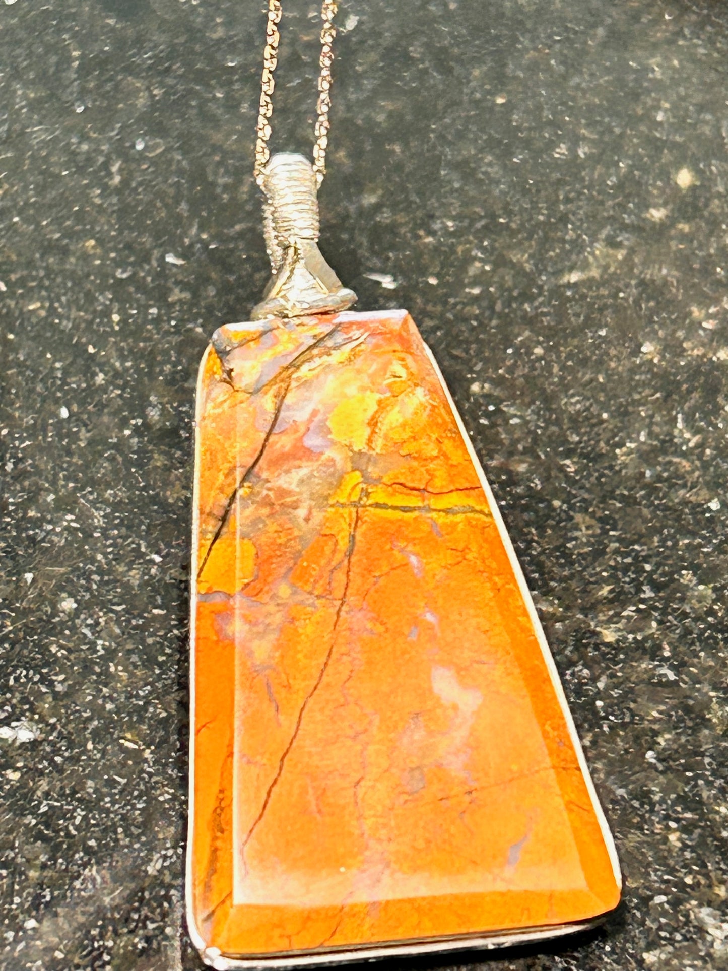 Stone Canyon Jasper Agate Ladder Pendant
