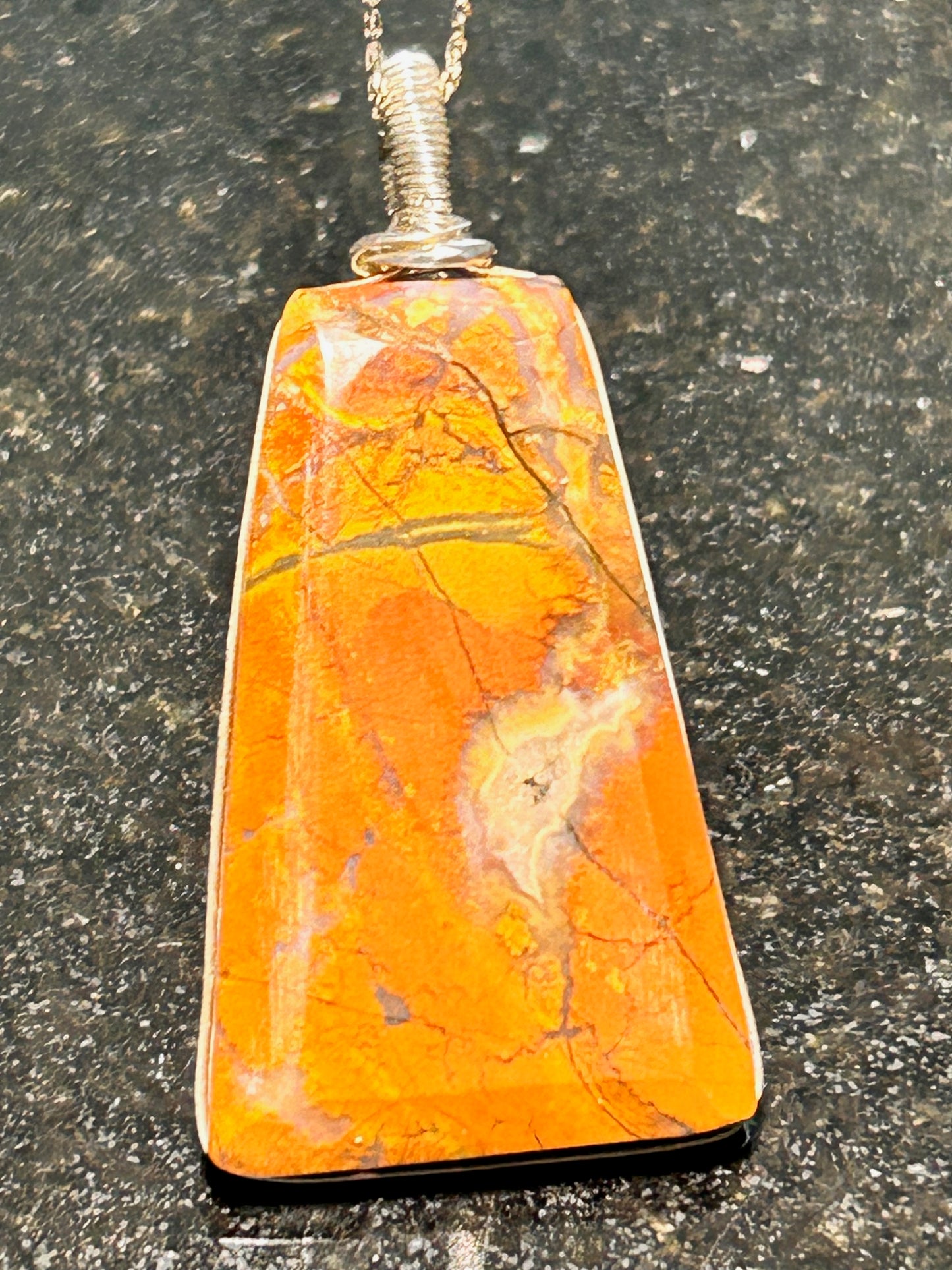 Stone Canyon Jasper Agate Ladder Pendant