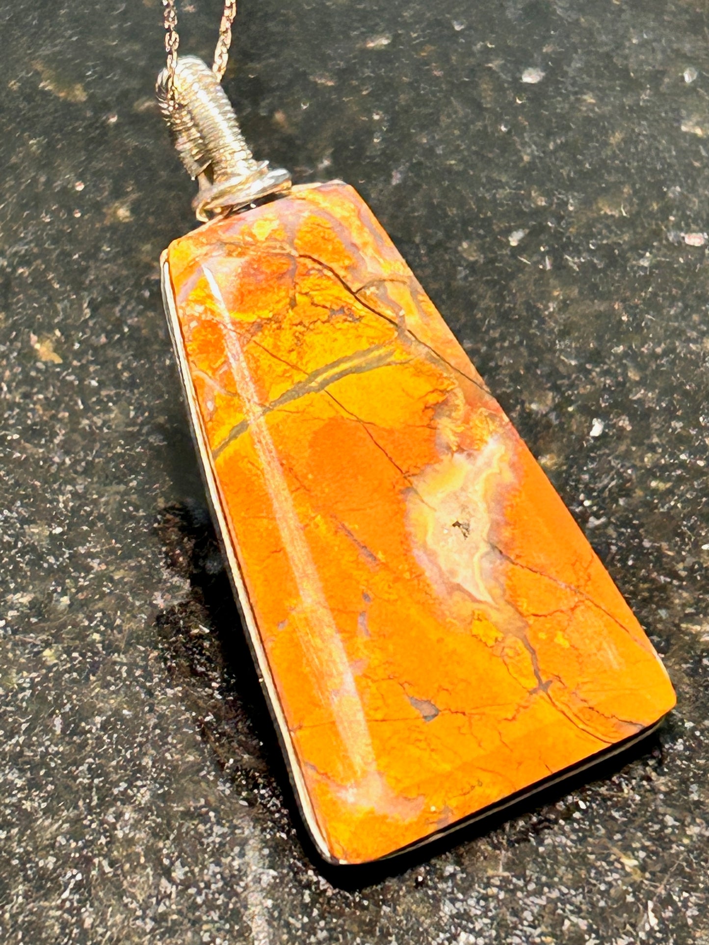 Stone Canyon Jasper Agate Ladder Pendant