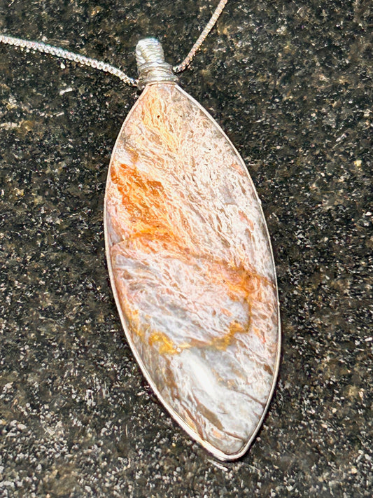 Toro Creek Agate Spear Pendant