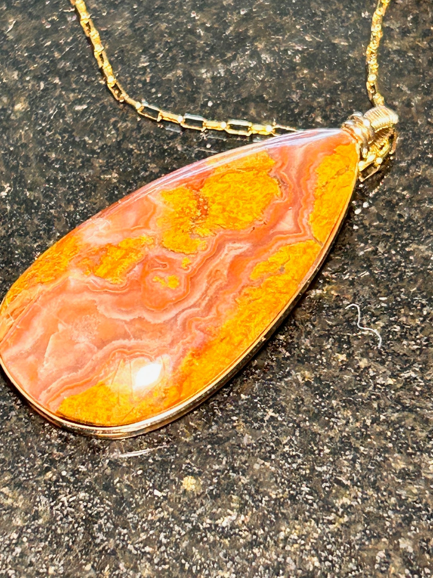 Prefumo Canyon Jasper Agate Teardrop Pendant
