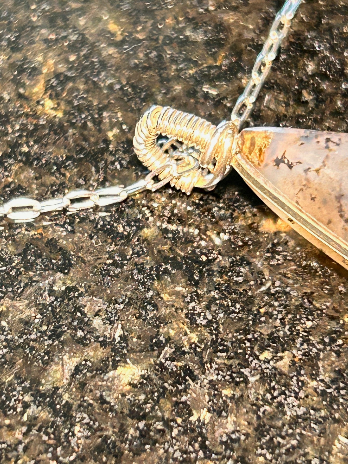 Montana Agate Pendant Spear Pendant