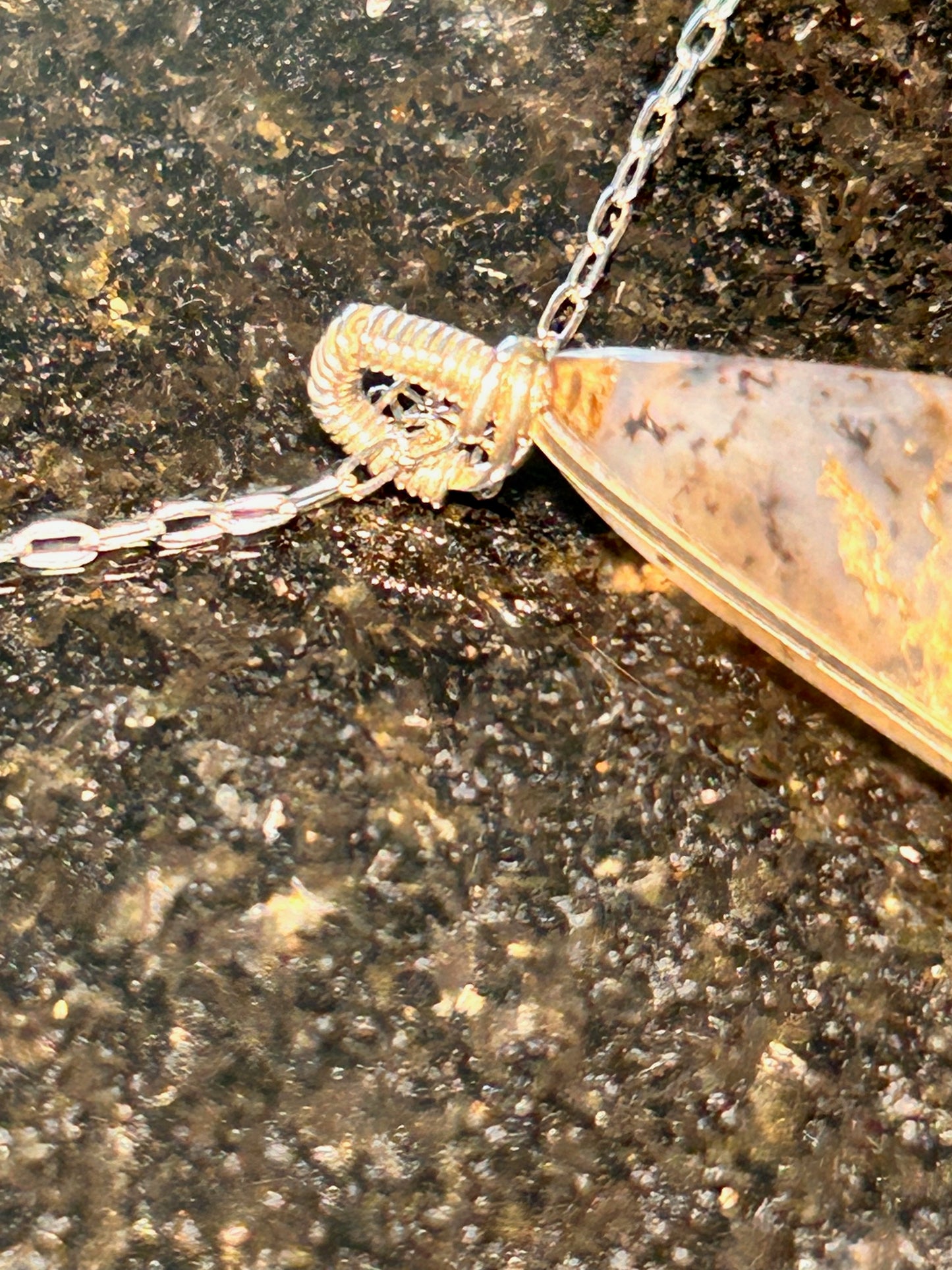 Montana Agate Pendant Spear Pendant