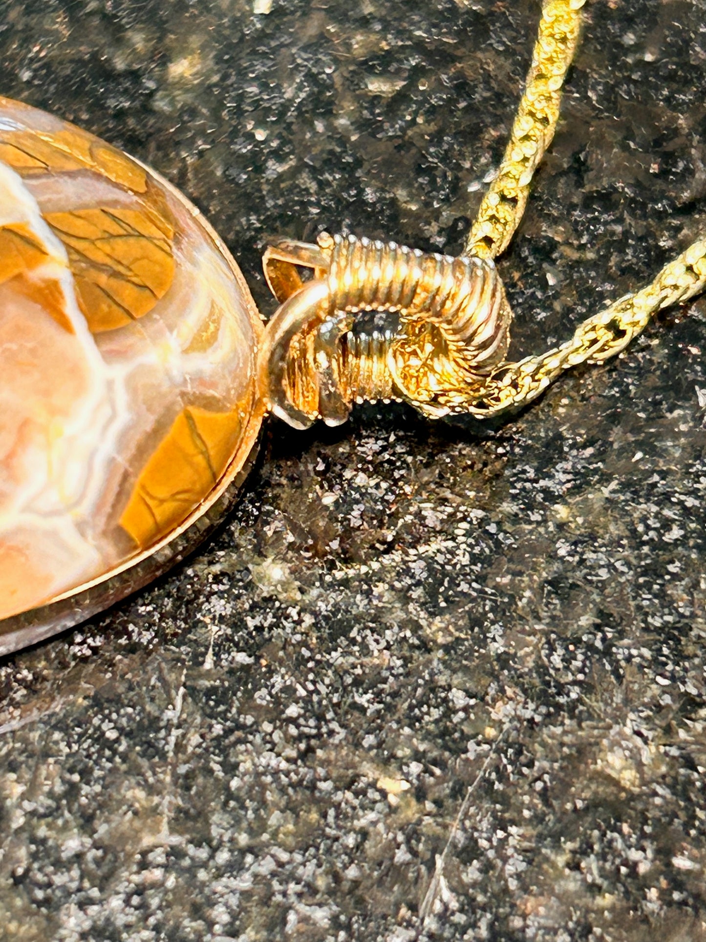 Morro Bay Jasper Agate Oval Pendant
