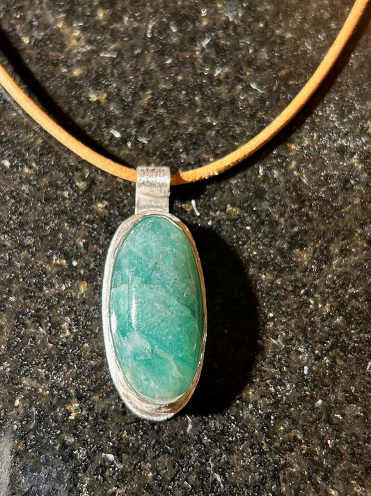 Amazonite Oval Pendant
