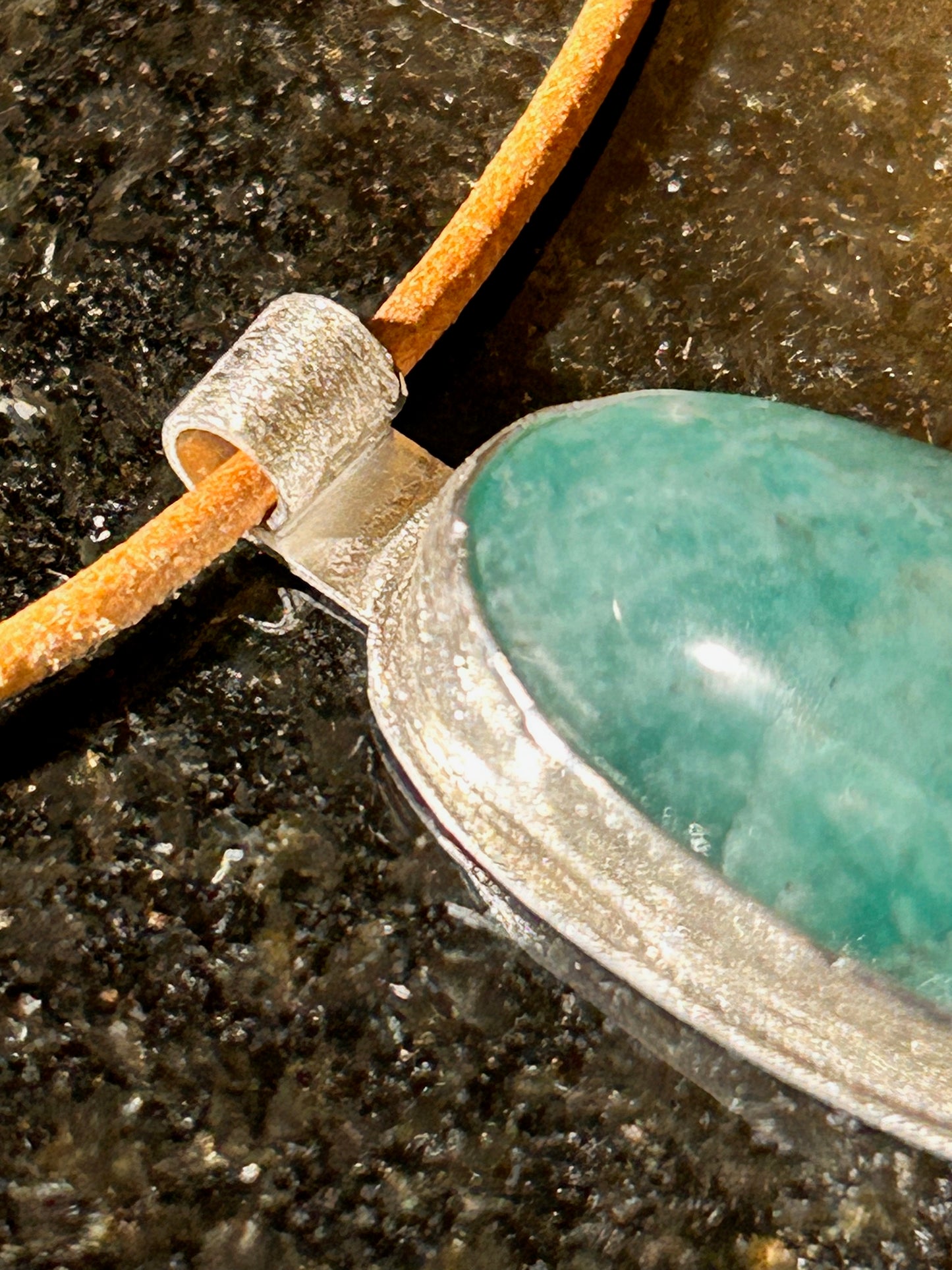 Amazonite Oval Pendant