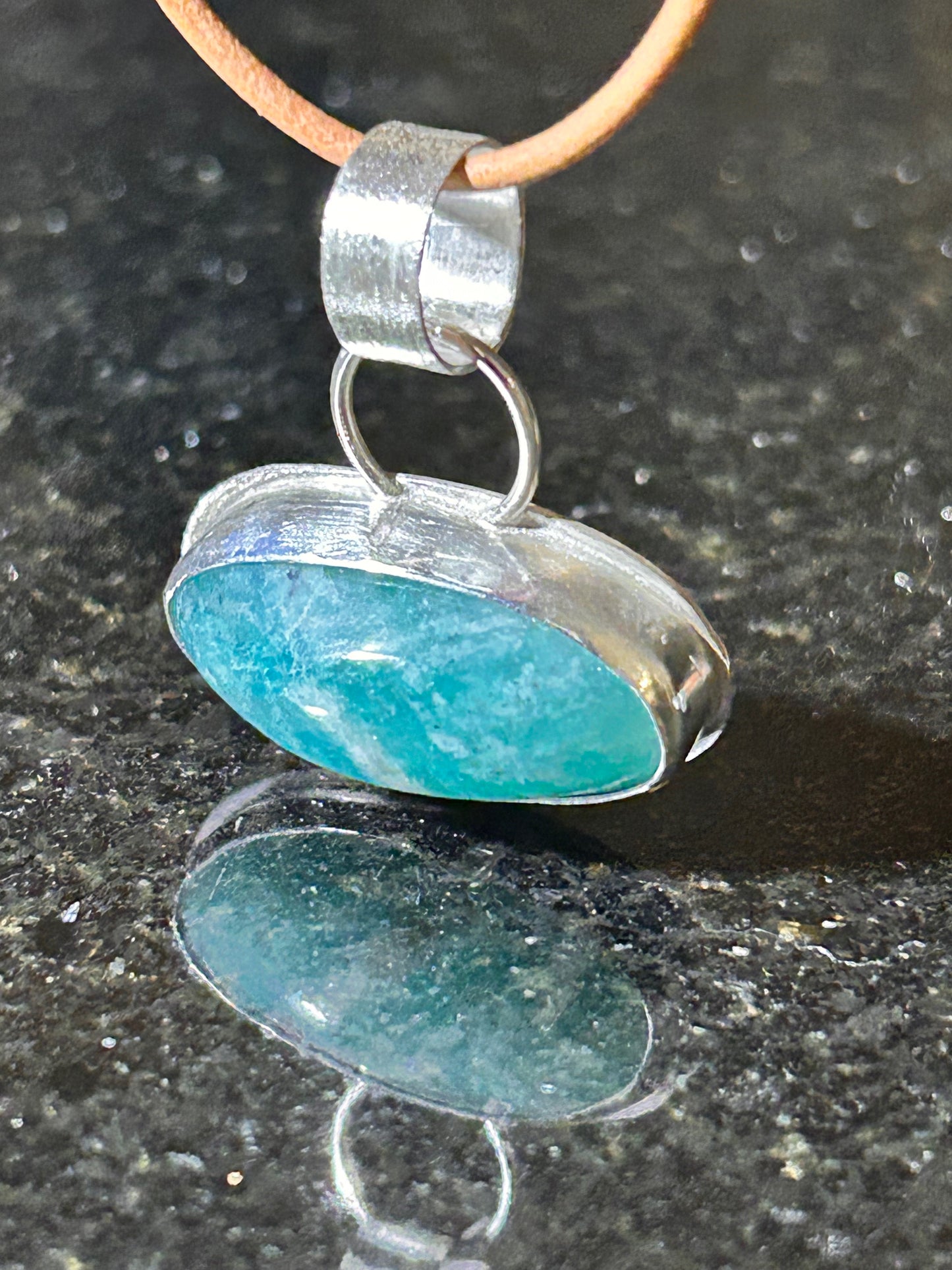 Amazonite Oval Pendant