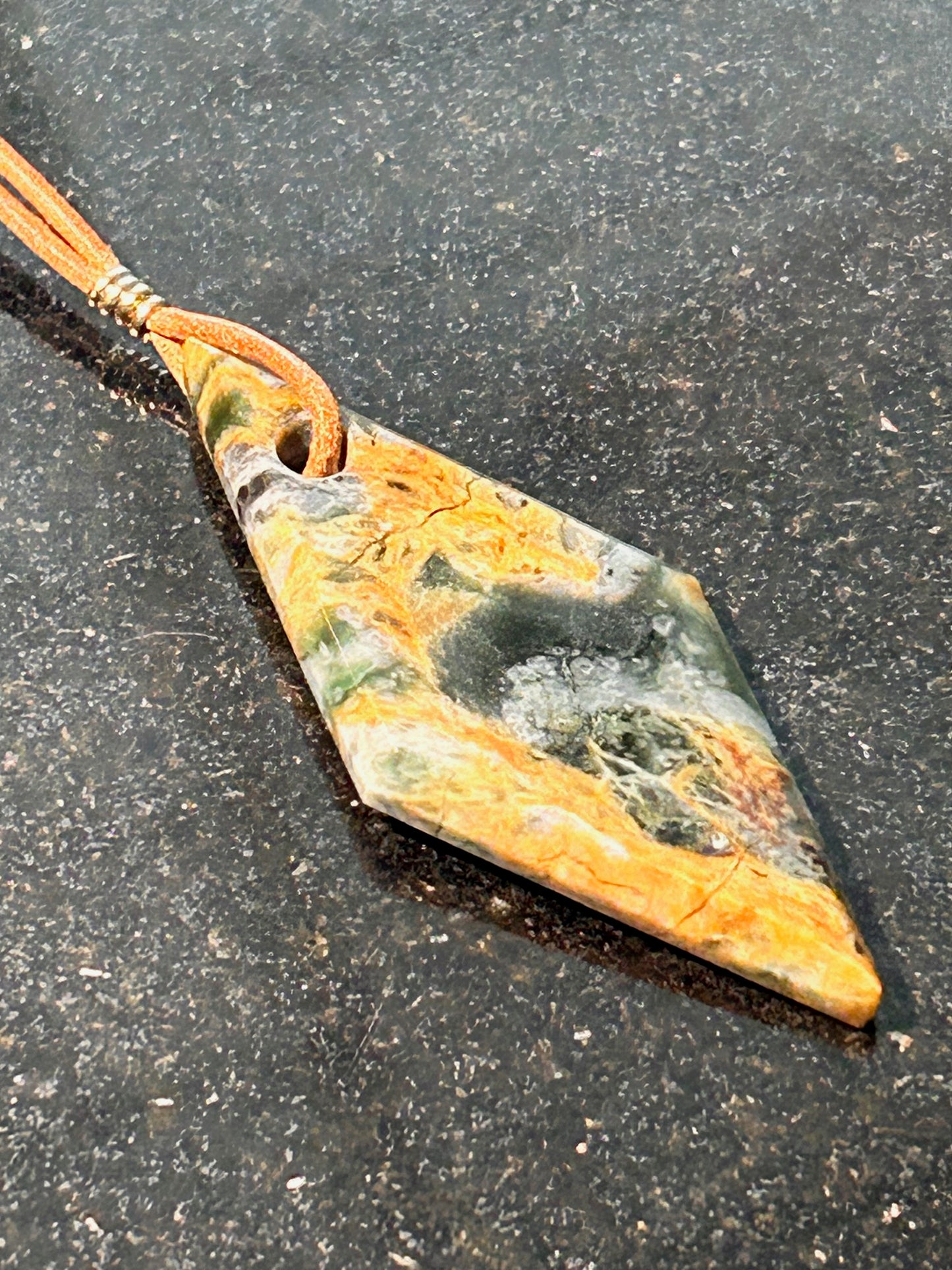 Plasma Agate Freeform Pendant