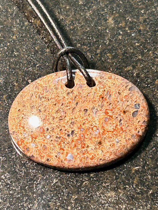 Agatized Rhyolite Oval Pendant