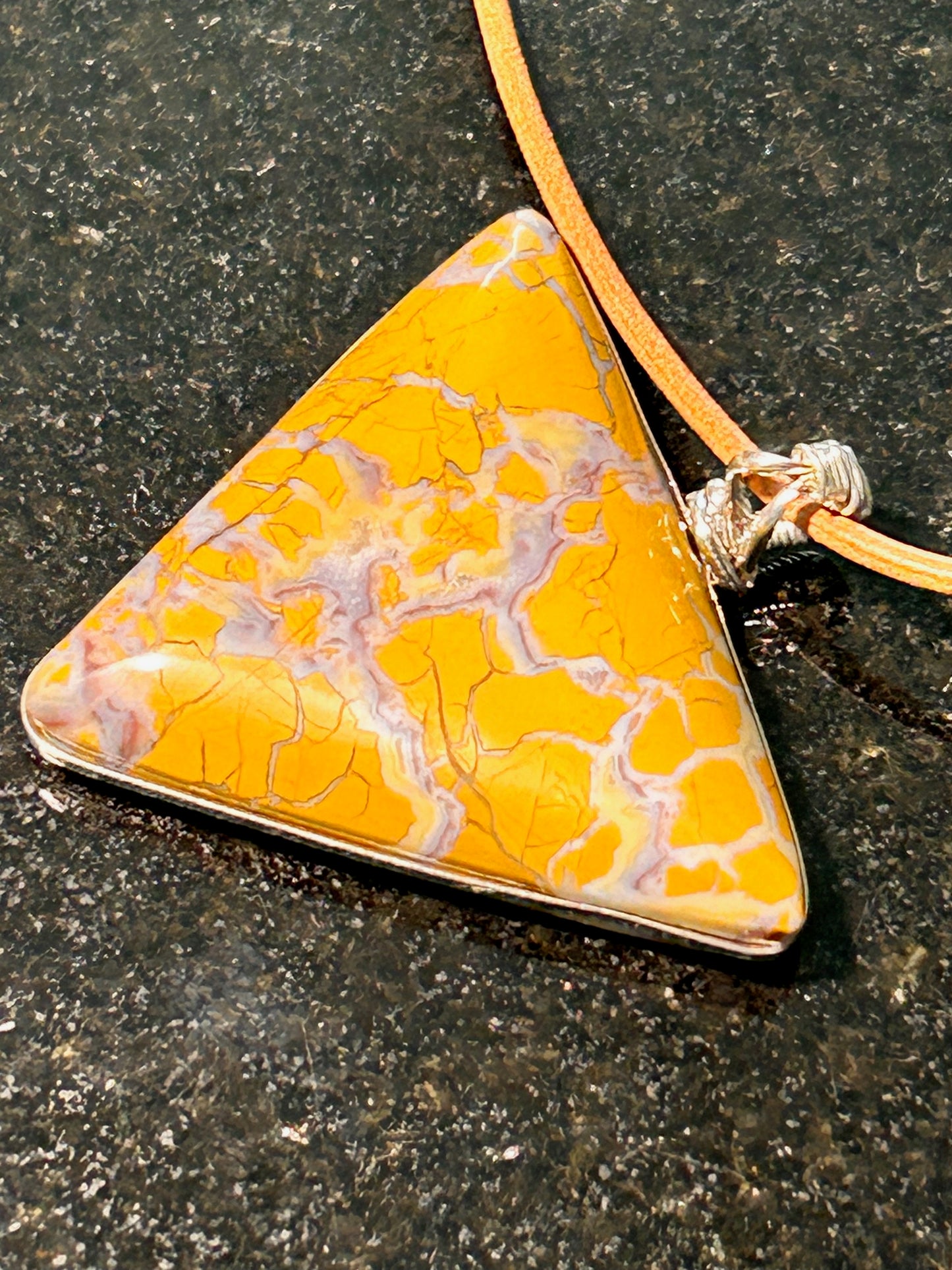 Stone Canyon Jasper Agate Triangle Pendant
