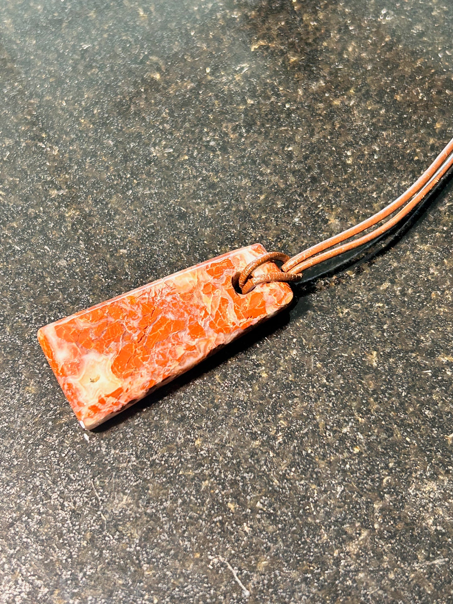 Prefumo Creek Red Jasper Agate Ladder Pendant