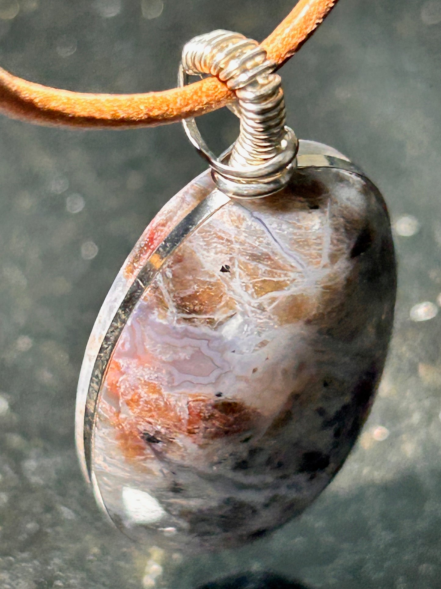Toro Creek Agate Oval Pendant
