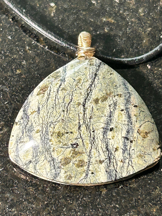 California Serpentine Freeform Pendant