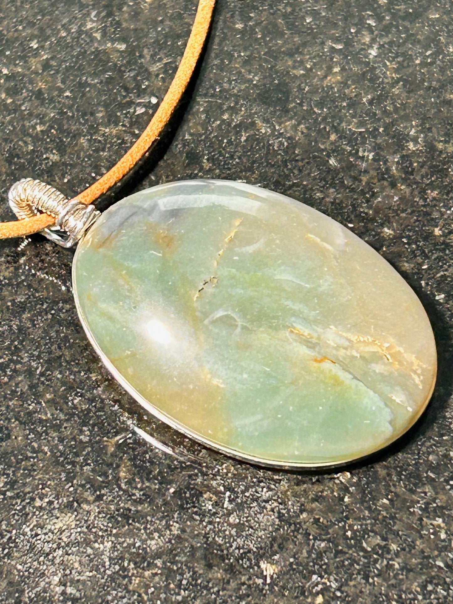 Morro Bay Chalcedony Oval Pendant