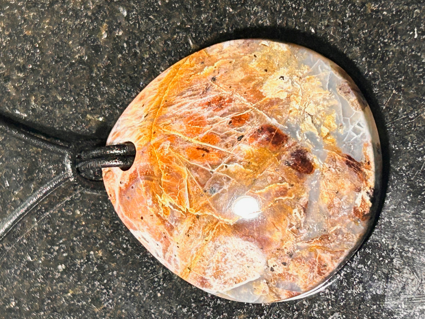 Toro Creek Agate Freeform Oval Pendant