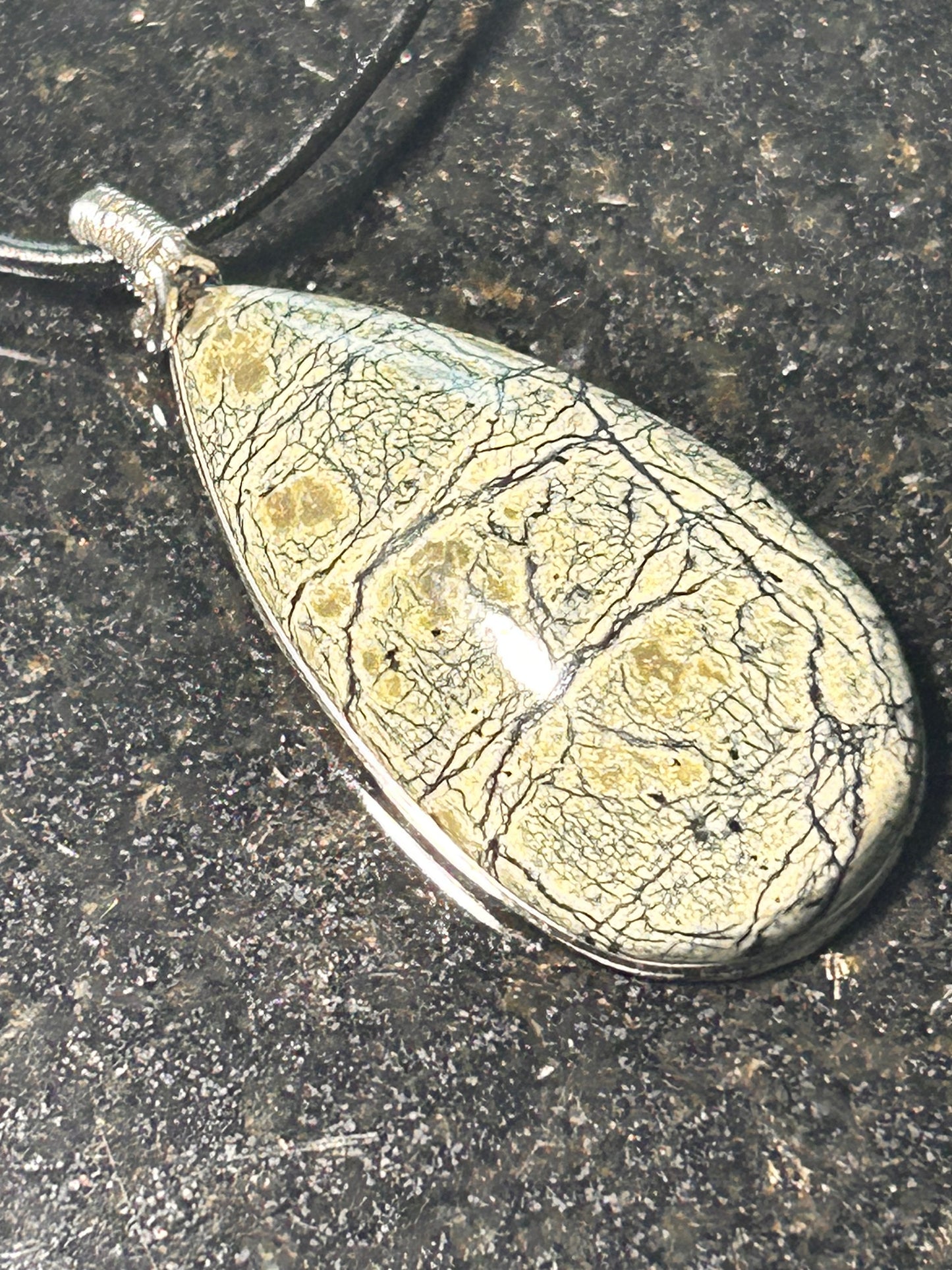 California Serpentine Teardrop Pendant